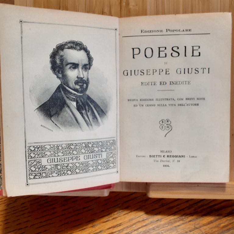 Poesie di Giuseppe Giusti Edite ed inedite Bietti &amp; Reggiani … | Immagine Gallery 2