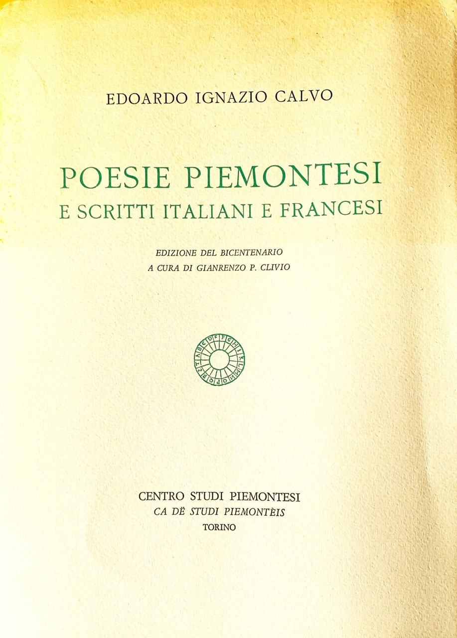 Poesie piemontesi e scritti italiani e francesi | Immagine principale