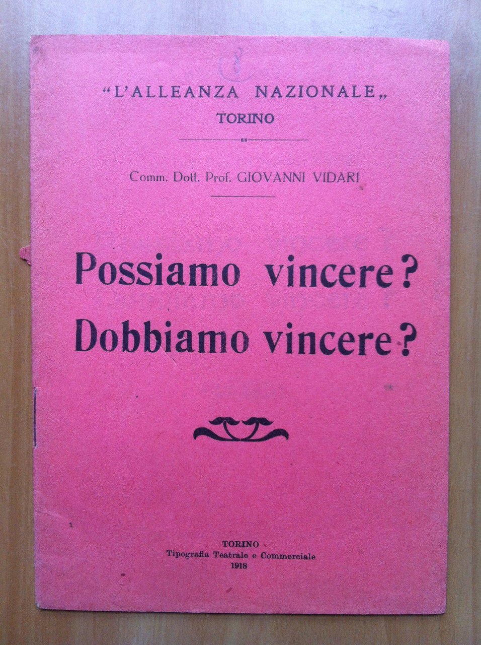 Posiamo vincere? Dobbiamo vincere? L'Alleanza Nazionale Torino 1918 - E14257