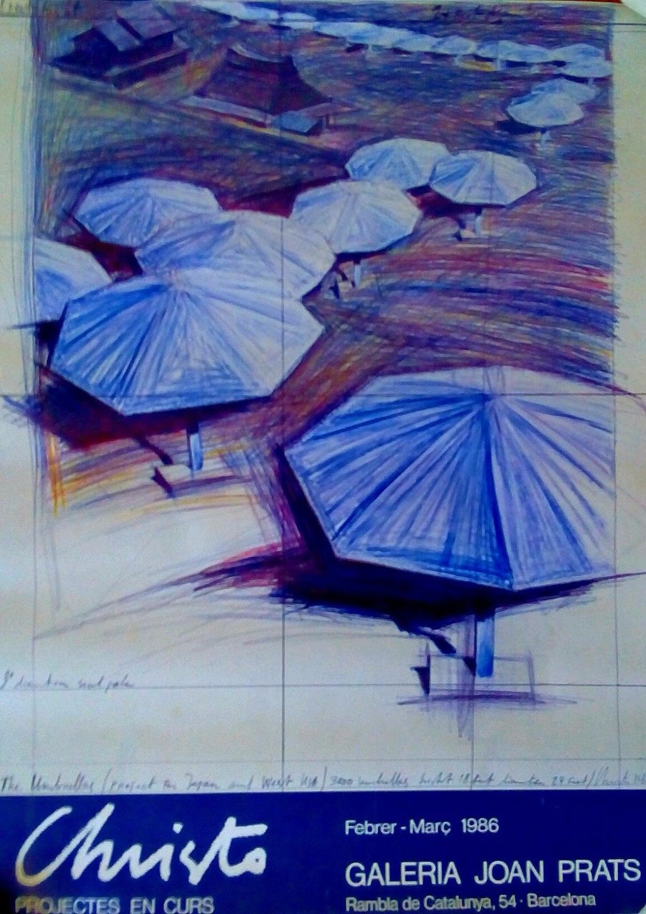 Poster della mostra di Christo Galeria Joan Prats Barcelona 1986