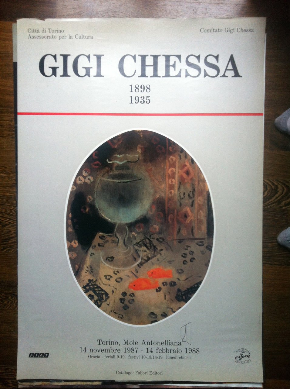 Poster della mostra di Gigi Chessa Mole Antonelliana Torino 1988 …