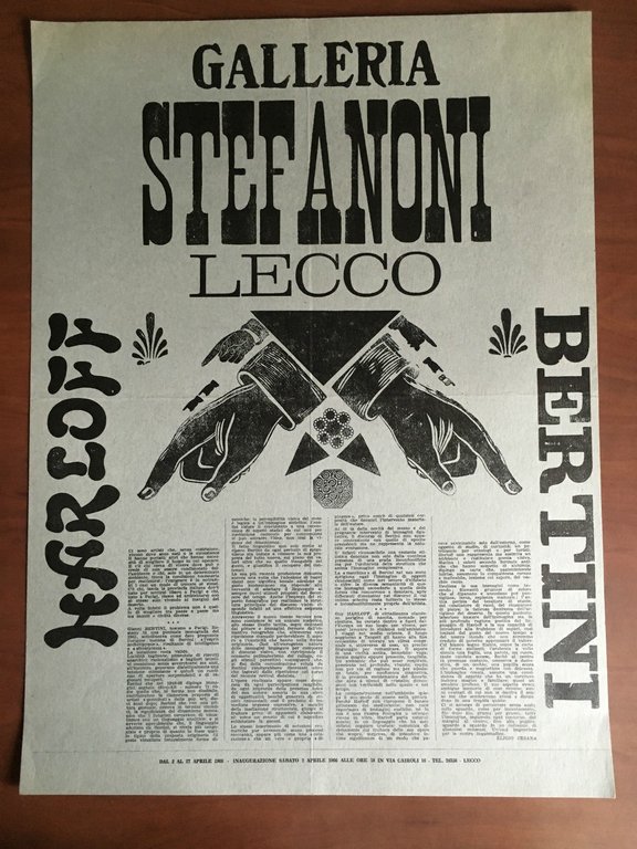 Poster della mostra di Harloff Bertini Gal. Stefanoni Lecco 1966 - P291