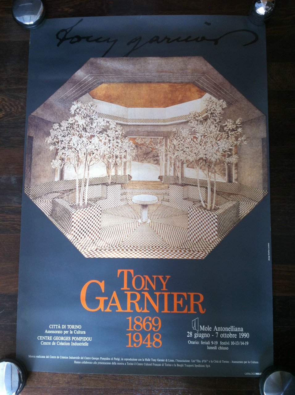 Poster della mostra di Tony Garnier Mole Antonelliana Torino 1990 …