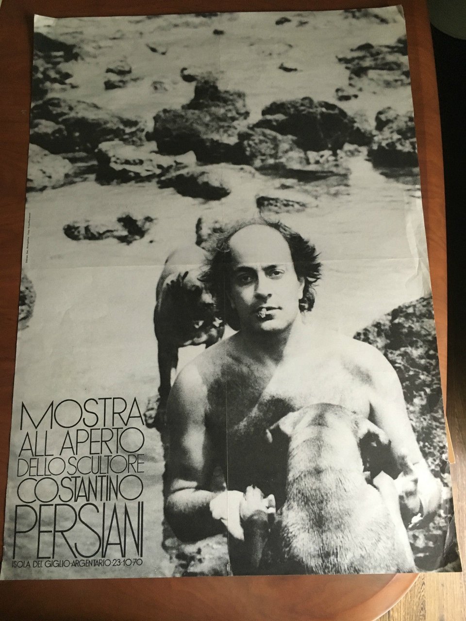 Poster della mostra tdi Costantino Persiani Isola del Giglio 1970 …