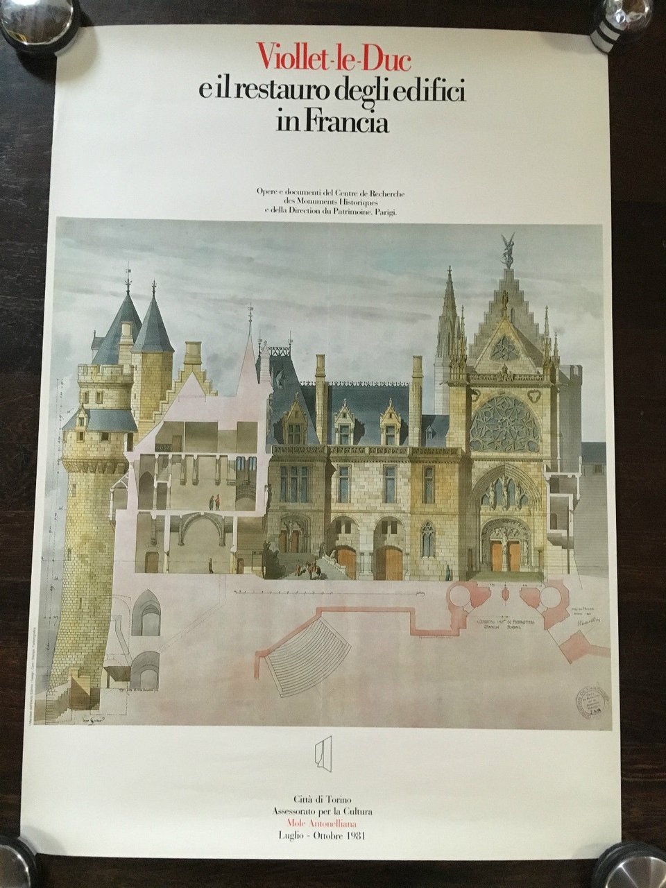 Poster di Viollett-Le-Duc e il restauro degli edifici in Francia …