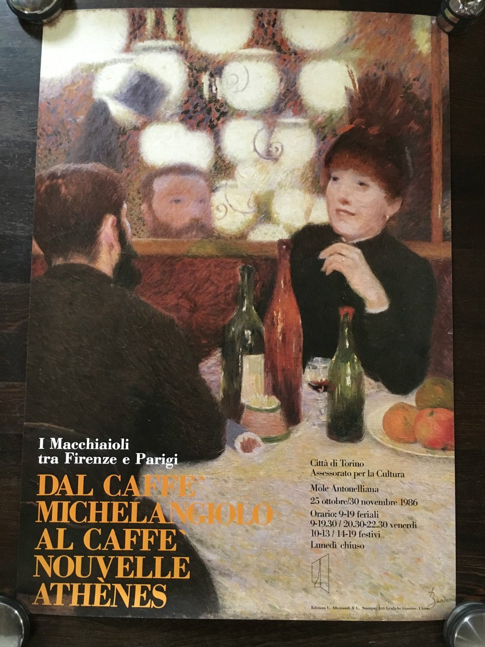 Poster Macchiaioli Michelangiolo Nouvelle Athénes Mole Torino 1986 - P280 | Immagine principale