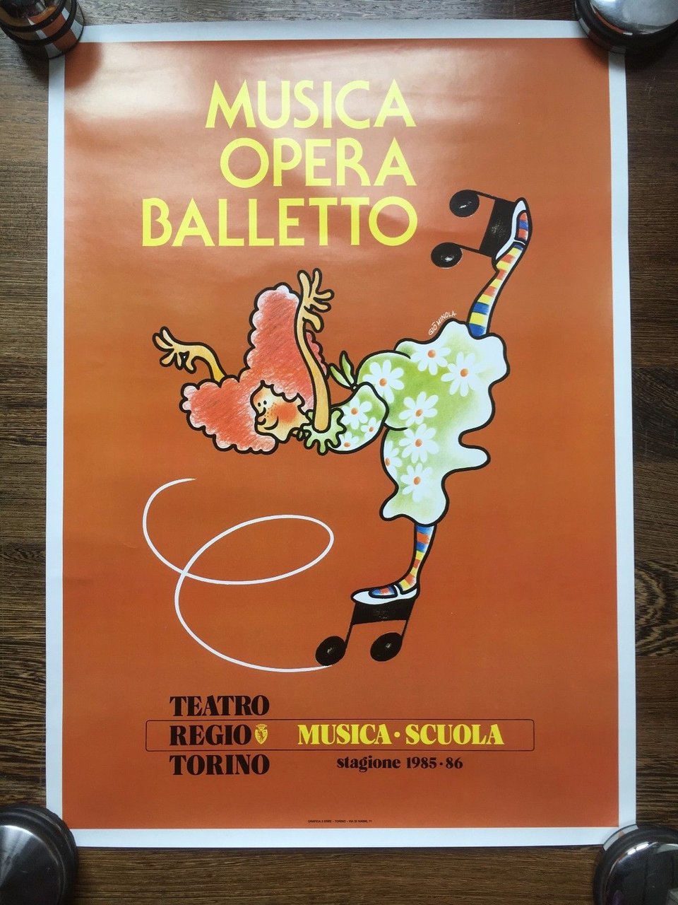 Poster Musica Opera Balletto Teatro Regio Torino 1985/86 - P335