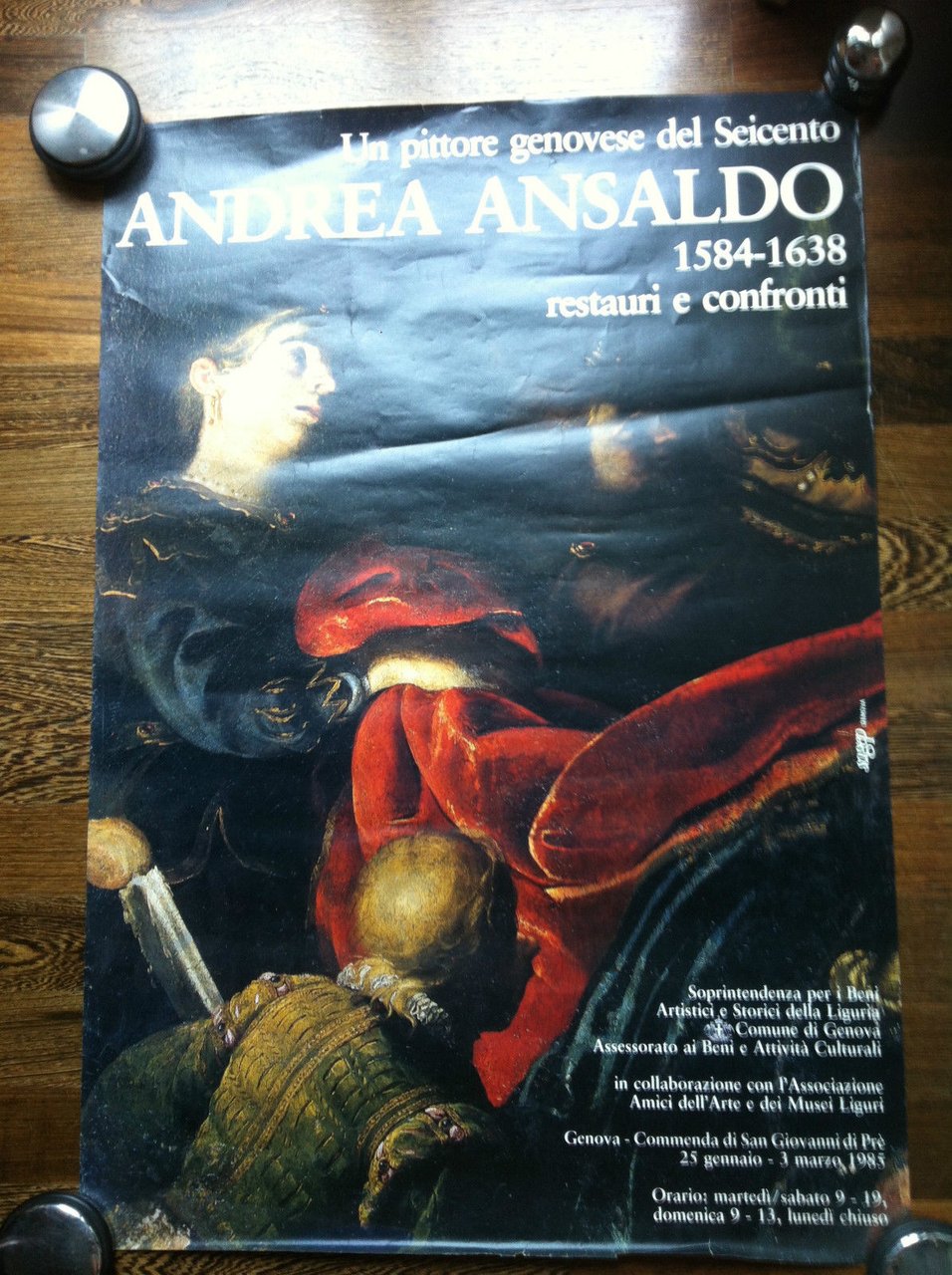 Poster originale della mostra di Andrea Ansaldo Genova 1983 - …