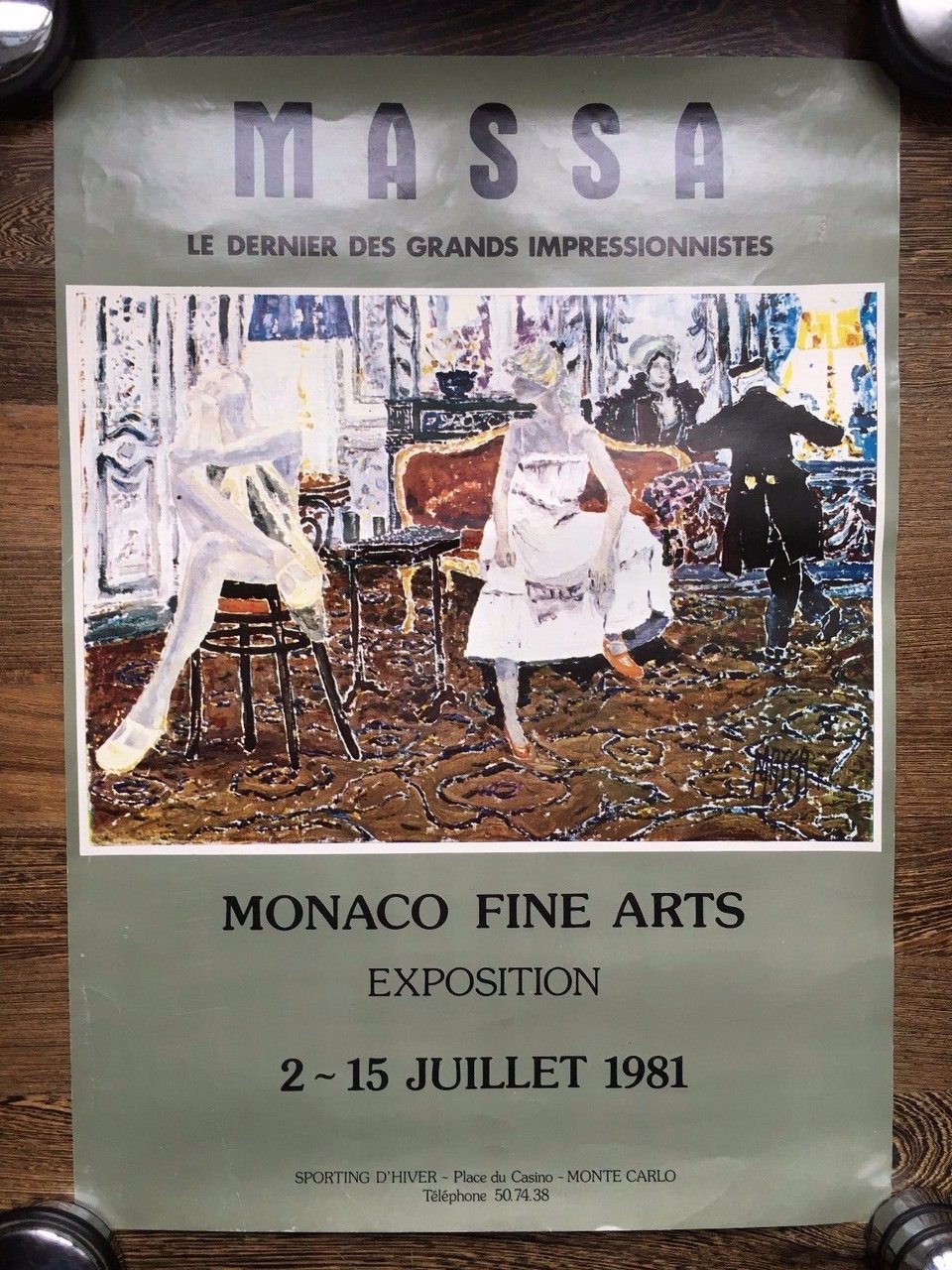Poster originale della mostra di Massa Monaco Fine Art Monte …