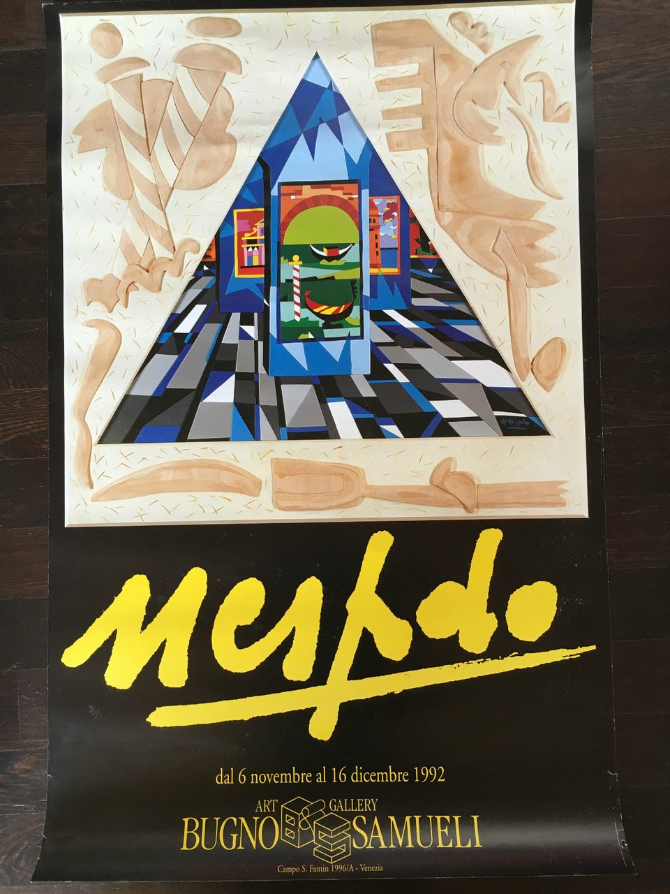 Poster originale di Ugo Nespolo per la mostra di Venezia …