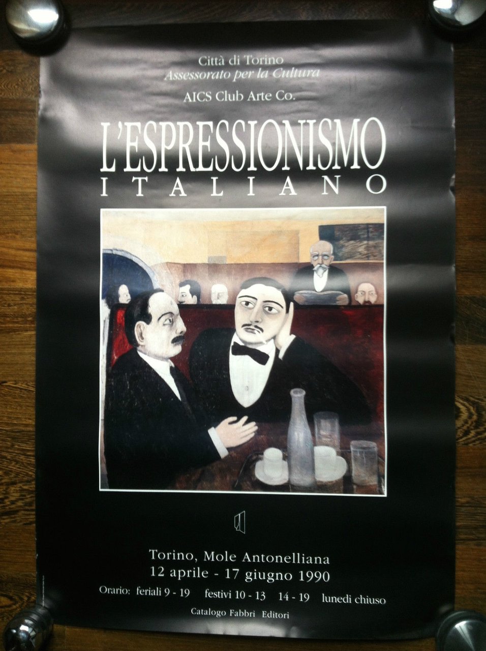 Poster originale L'espressionismo italiano Mole Antonelliana Torino 1990 - P161