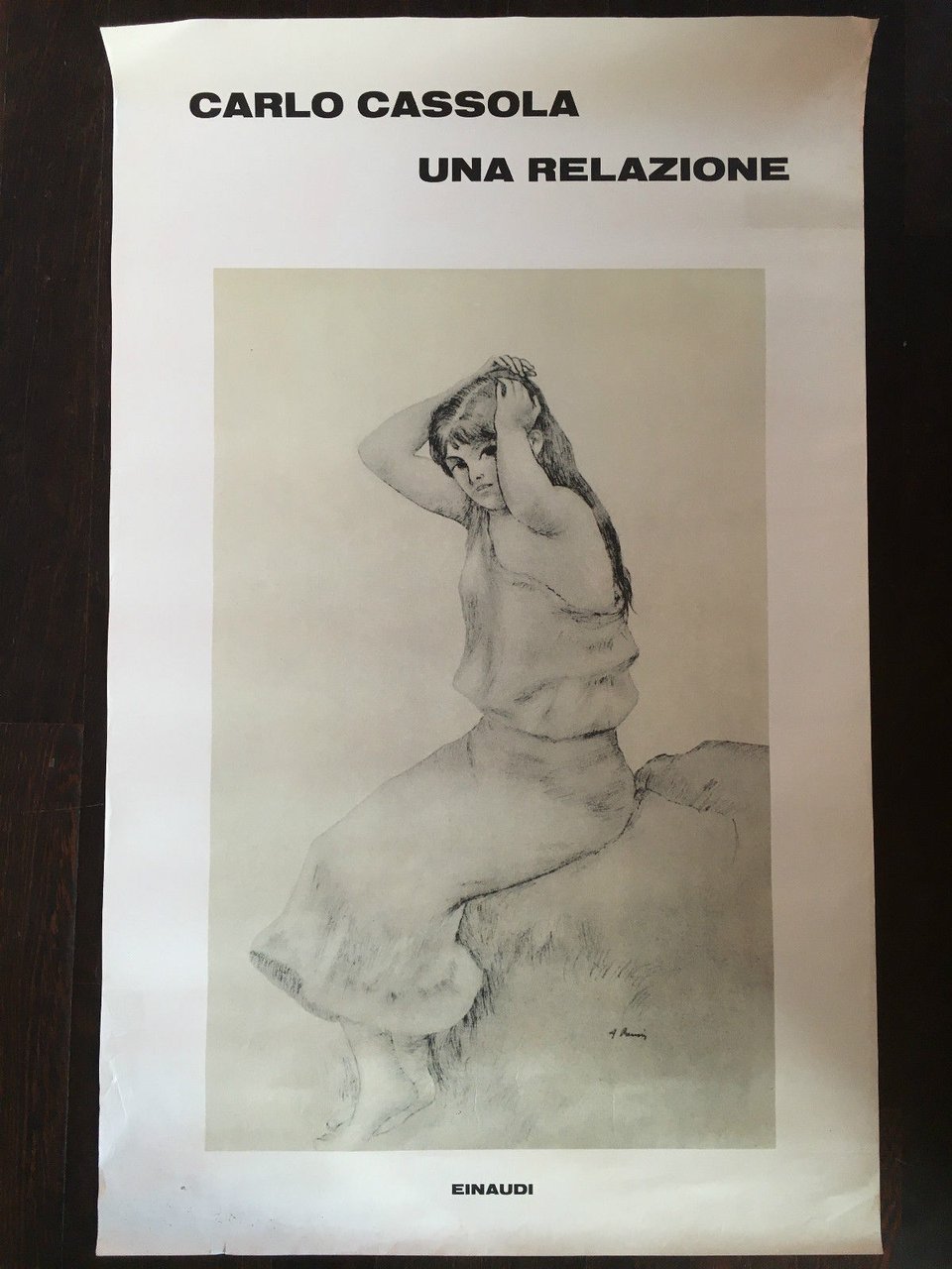 Poster originale Una relazione di Carlo Cassola Einaudi 1969 - … | Immagine principale