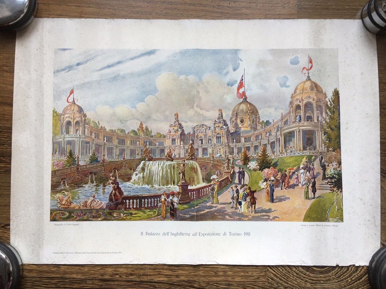 Poster Palazzo dell'Inghilterra Torino Esposizione 1911 - P337