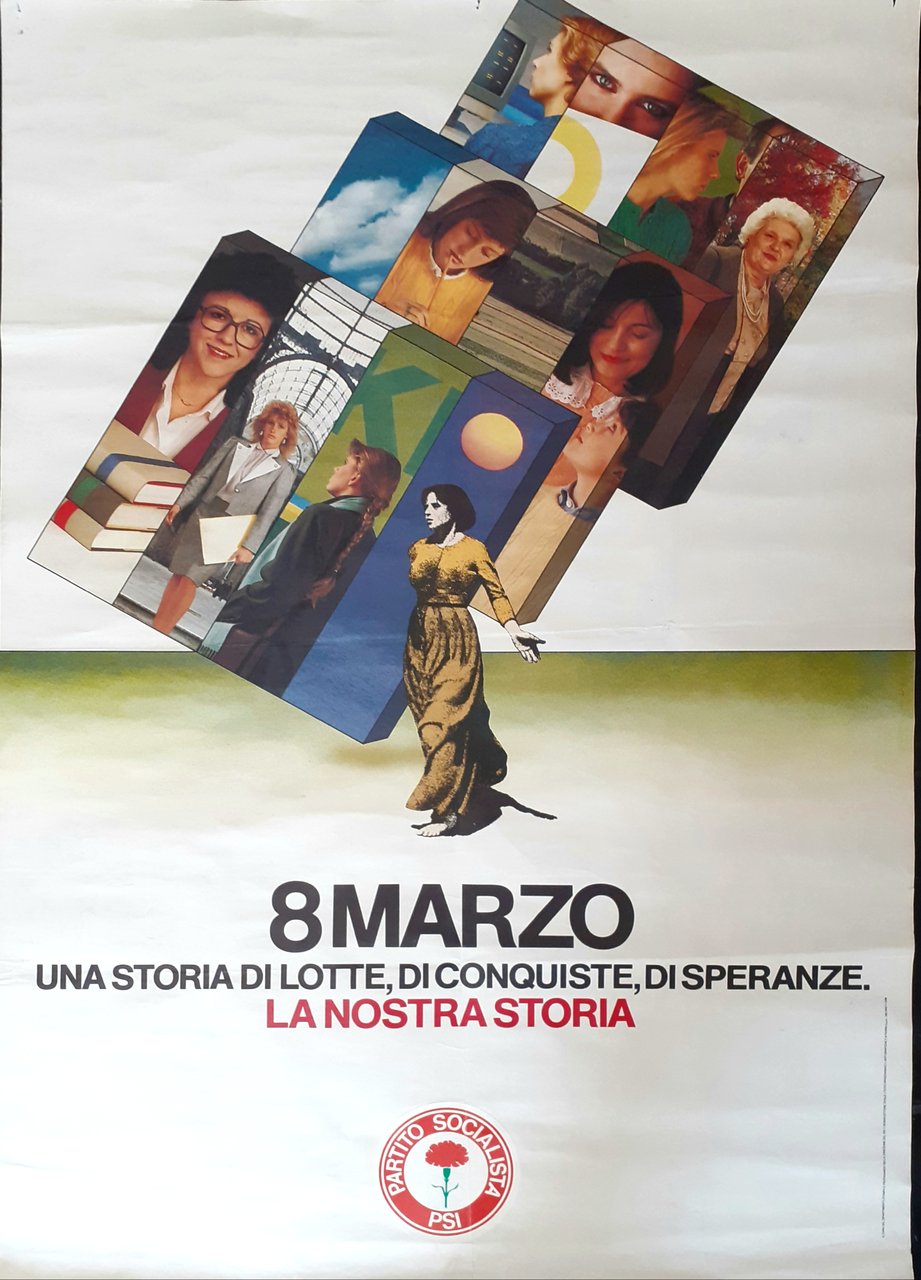 Poster Partito Socialista design Ettore Vitale 1986