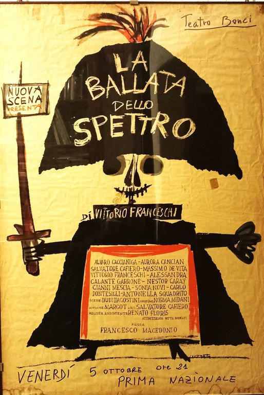 Poster prima teatrale nazionale "La Ballata dello Spettro" disegno di …