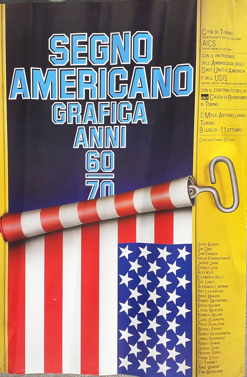 Poster Segno Americano Grafica anni 60/70 Mostra Torino 1987