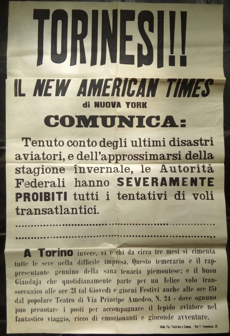 Poster Teatro delle marionette Lupi Torino anni '30