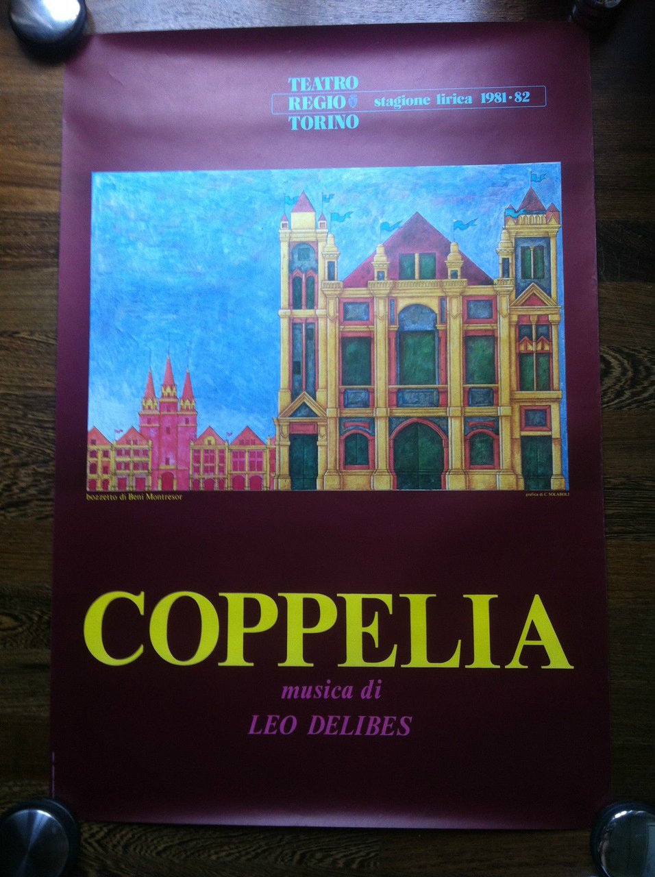 Poster Teatro Regio Coppella Deliberis Torino Stagione Lirica 1981-82 - …