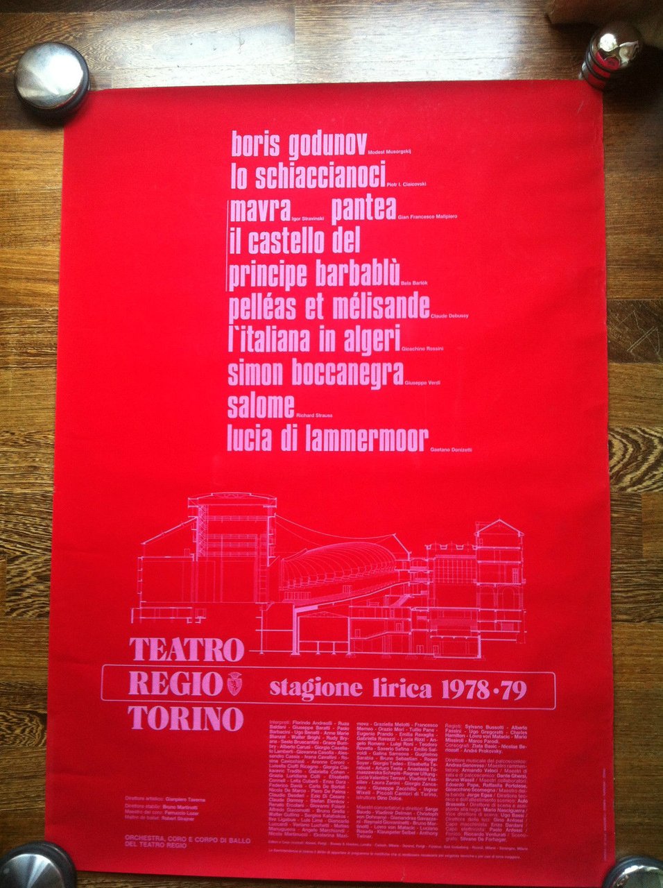 Poster Teatro Regio Torino Stagione Lirica 1978-79 - P36