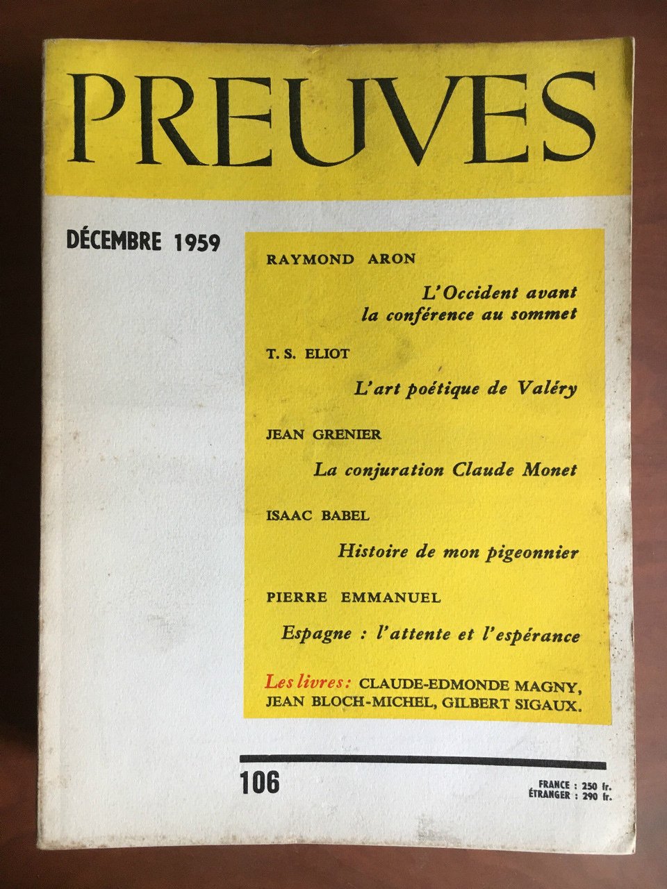 Preuves n^ 106 Décembre 1959 - E22034