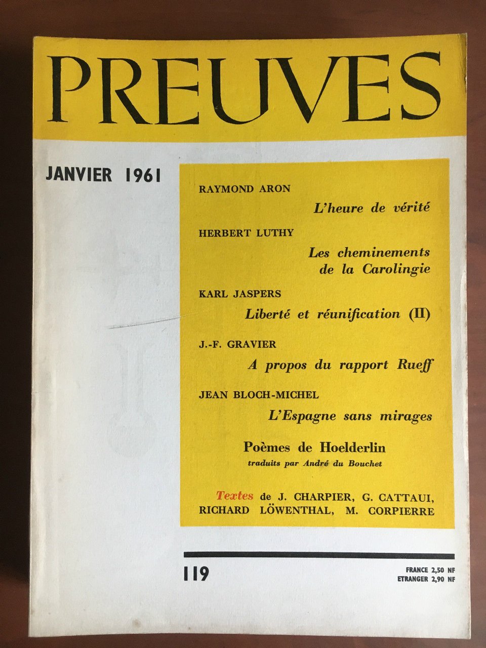 Preuves n^ 119 Janvier 1961 - E22040