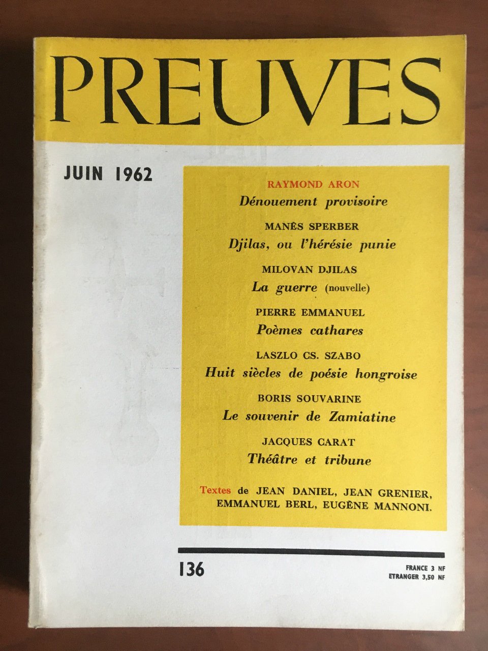 Preuves n^ 136 Juin 1962 - E22044