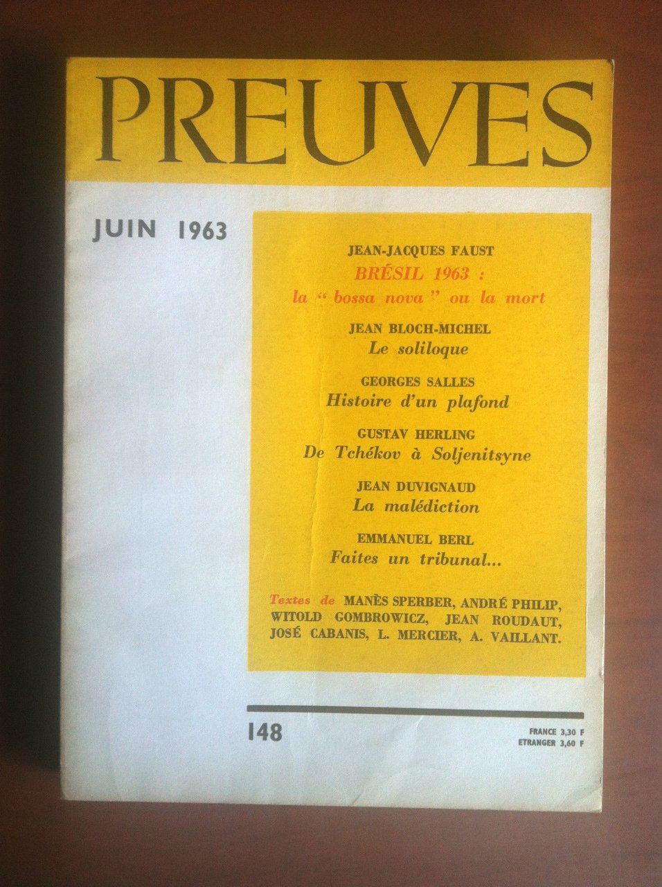 Preuves n^ 148 Juin 1963 - E9029