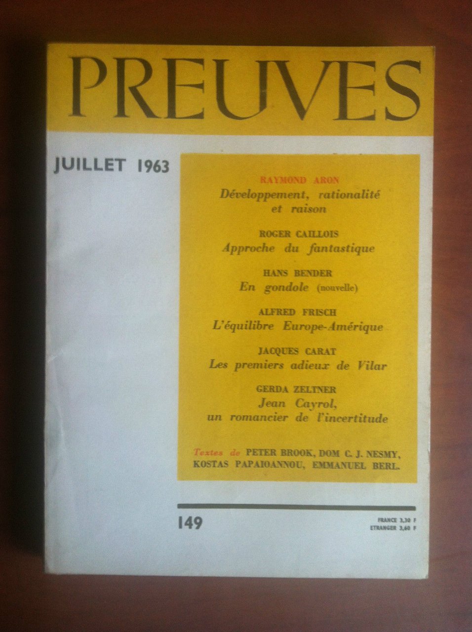 Preuves n^ 149 Juillet 1963 - E9030