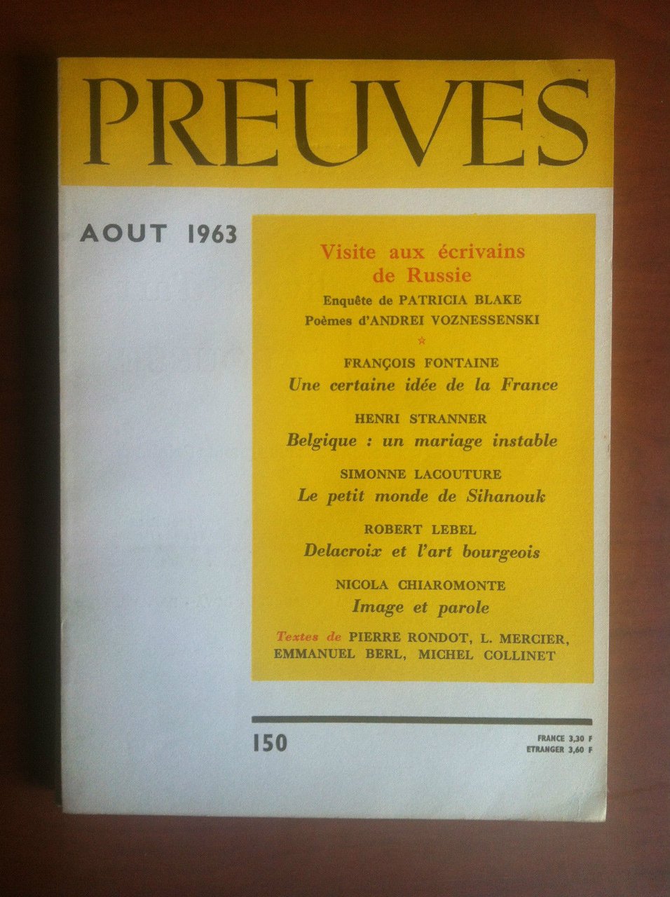 Preuves n^ 150 Aout 1963 - E9031