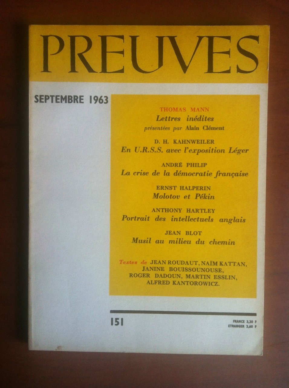 Preuves n^ 151 Septembre 1963 - E9032