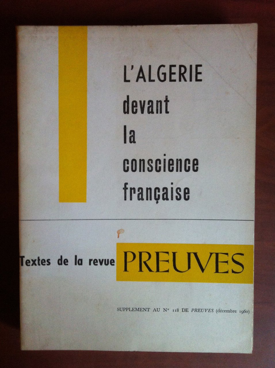 Preuves supplement au n^ 118 Décembre 1960 - E13778