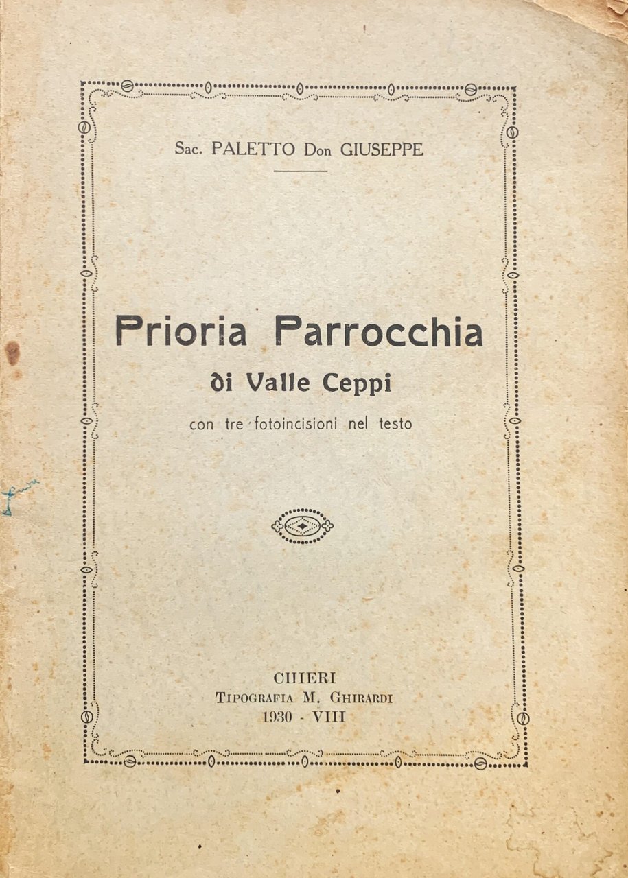 Prioria Parrocchia di Valle Ceppi | Immagine principale