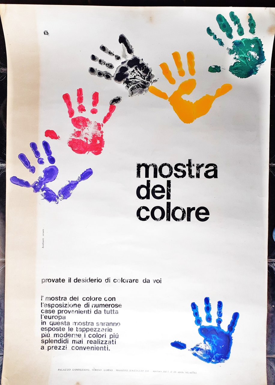 Progetto o layout per manifesto Palazzo esposizioni Torino anni '70