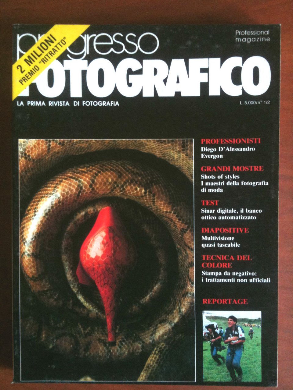 progresso FOTOGRAFICO n^ 1/2 Febbraio 1986 Cover: Diego D'Alessandro - …