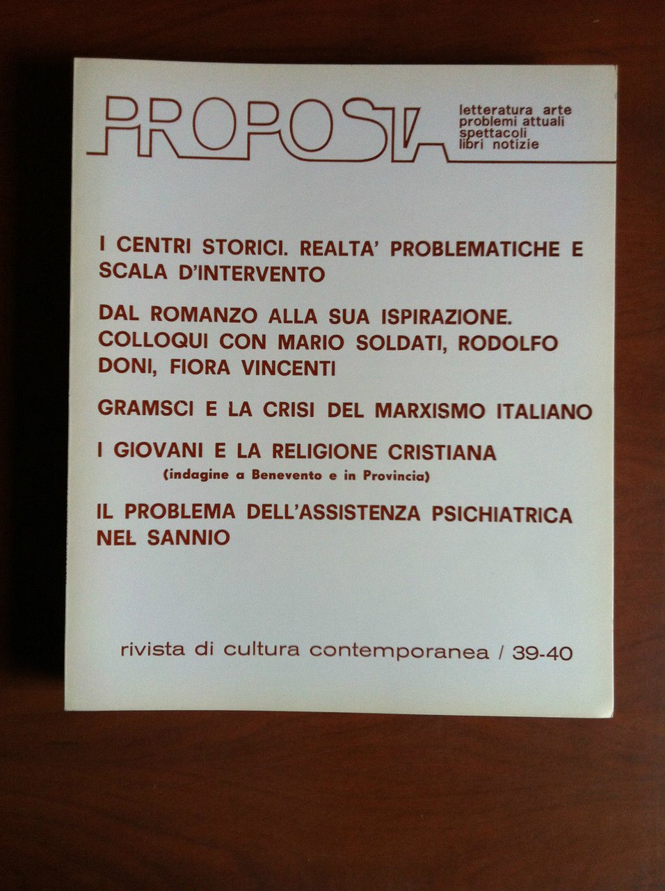 PROPOSTA n^ 39-40 Settembre-Dicembre 1978