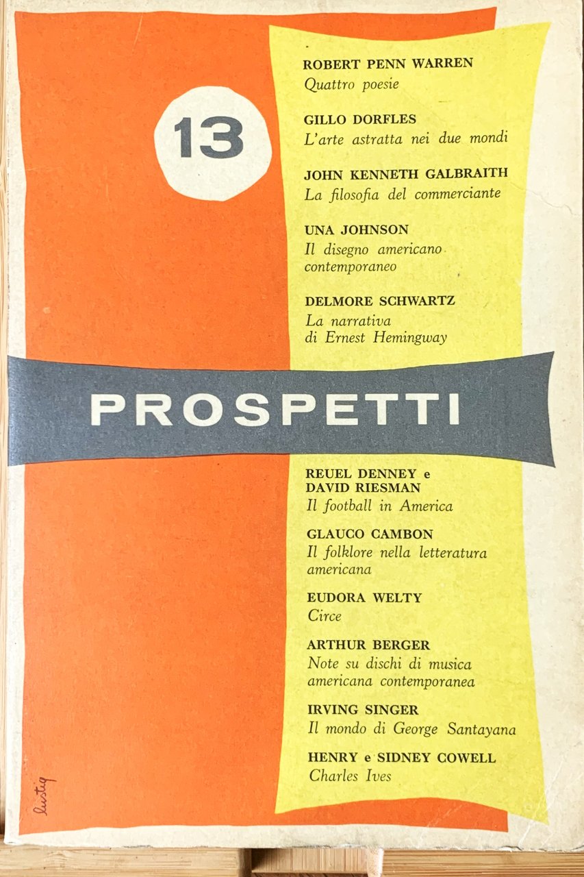 Prospetti, rivista trimestrale di cultura, n^ 13^, Autunno 1955 | Immagine principale