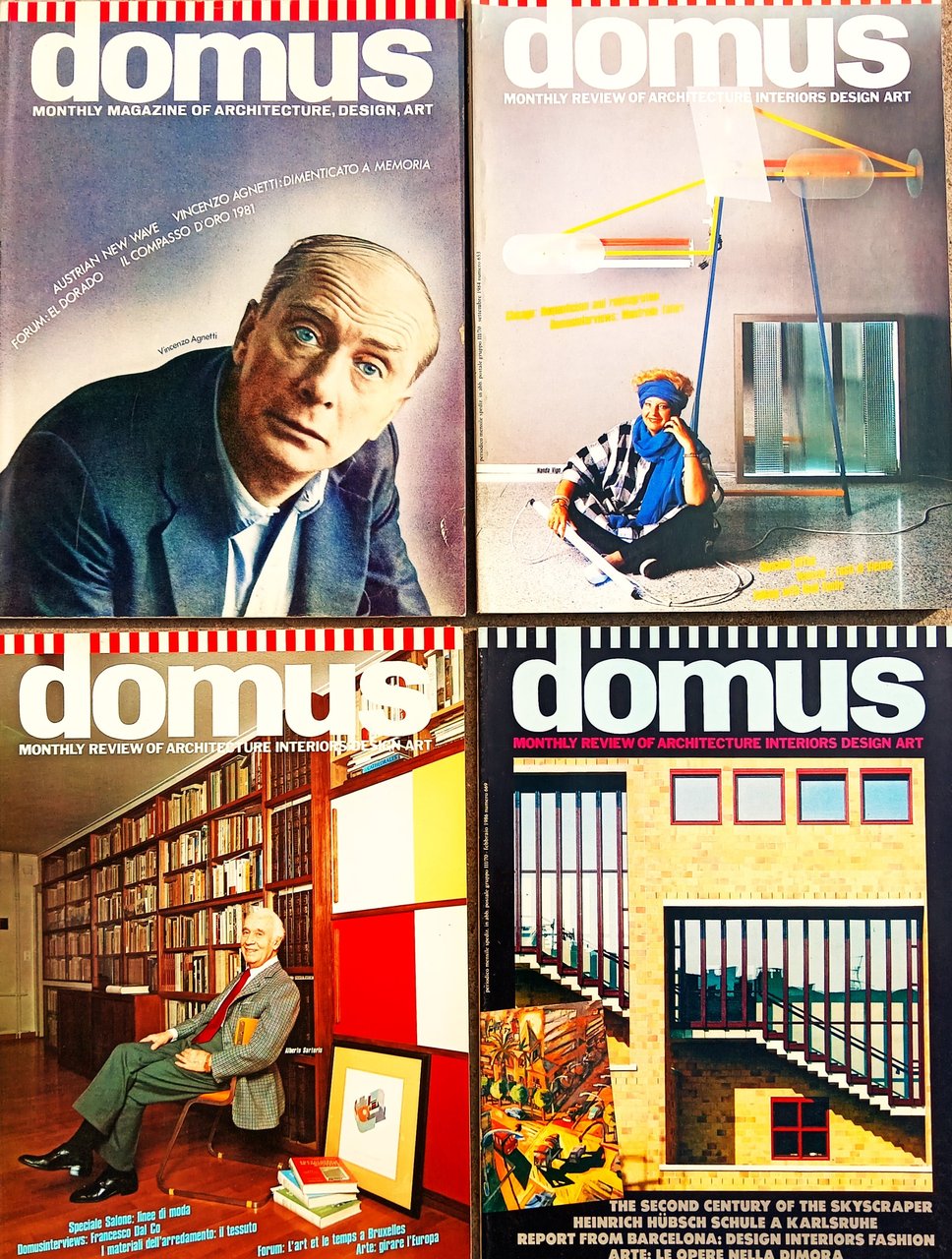 Quattro Domus rivista anni '80