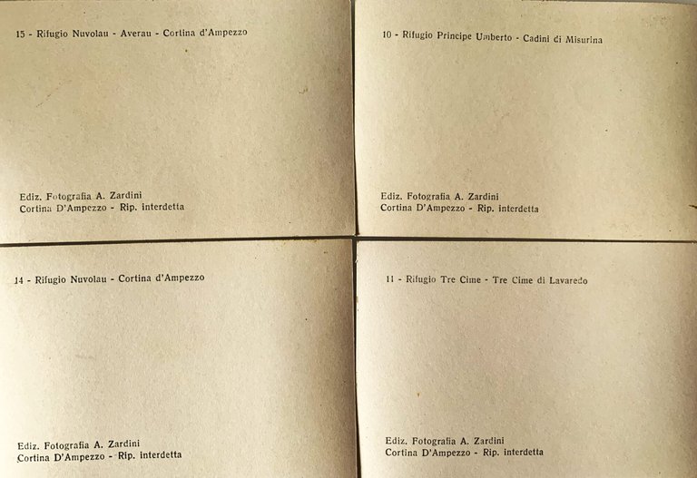 Quattro Fotografie originali di Antonia Verocai Zardini Cortina d'Ampezzo