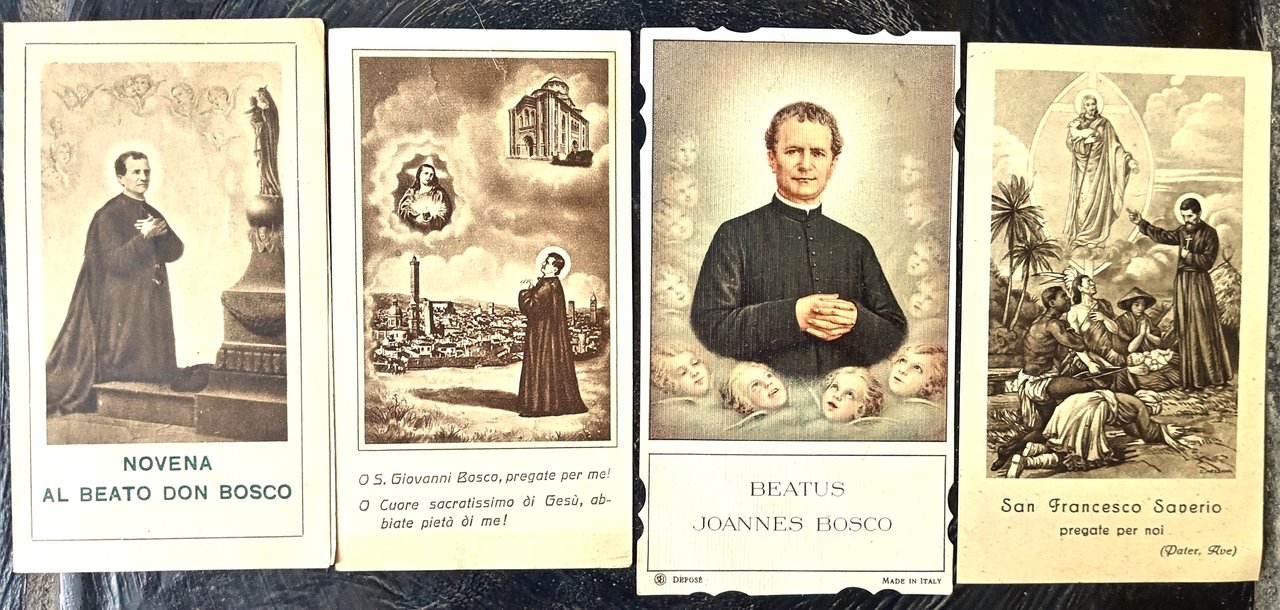 Quattro Santini Don Bosco e Francesco Saverio anni '30