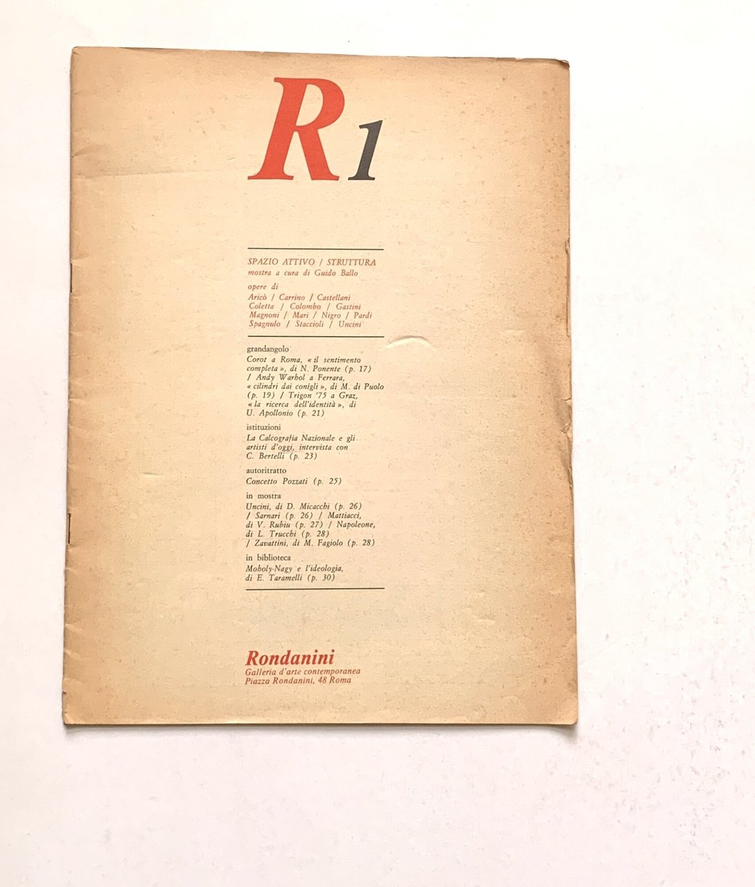 R1 (Rondanini / 3 dicembre '75) (Rondanini, febbraio '76 / … | Immagine principale