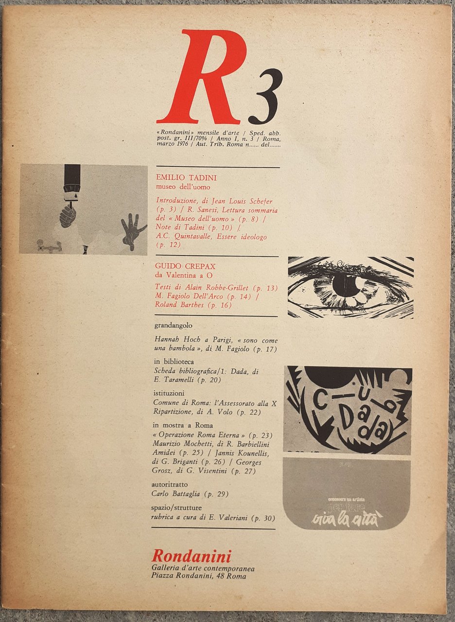 R3 / "Rondanini" mensile d'arte, Anno I, n. 3, marzo …
