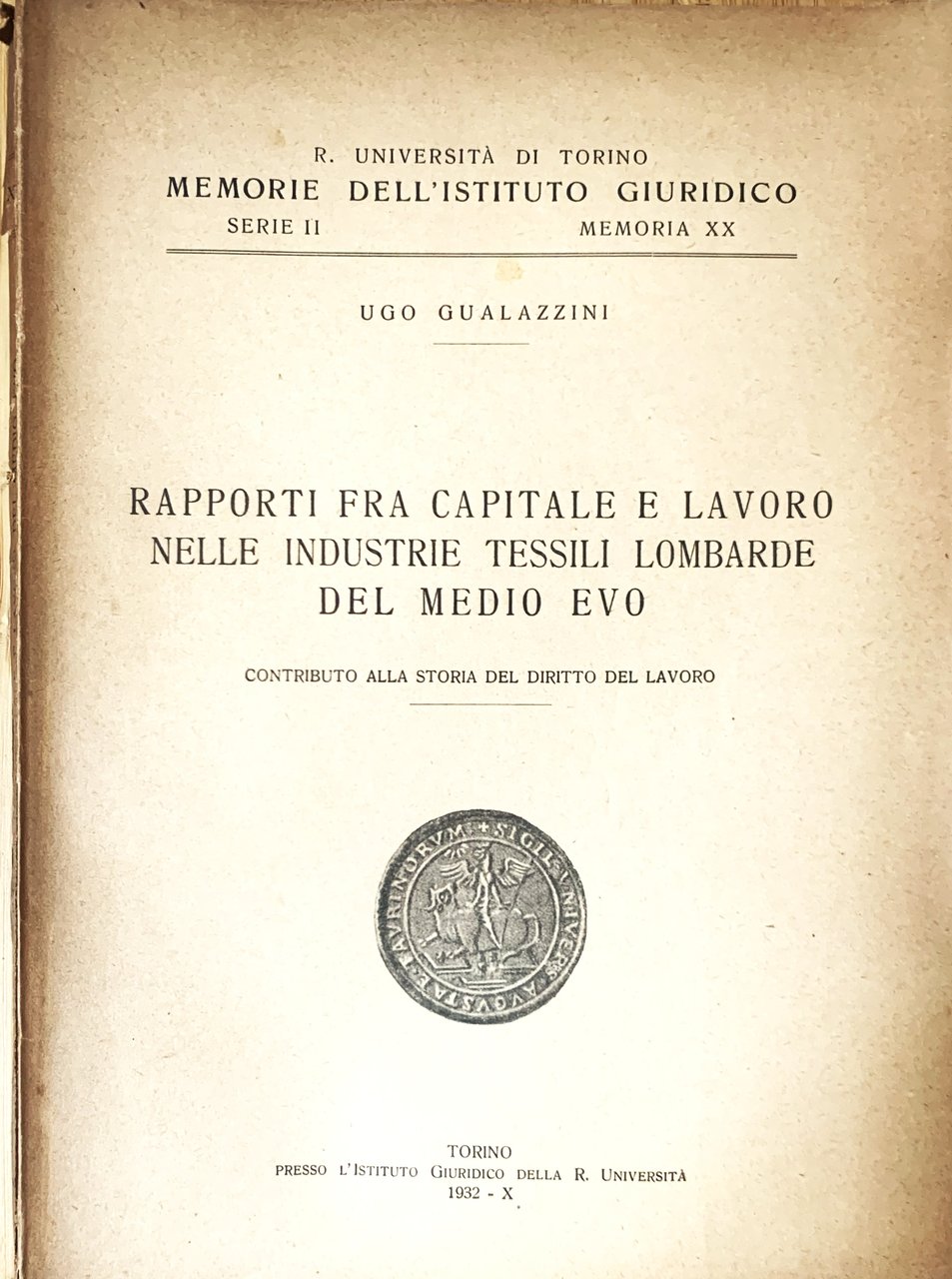 Rapporti fra capitale e lavoro nelle industrie tessili lombarde del …