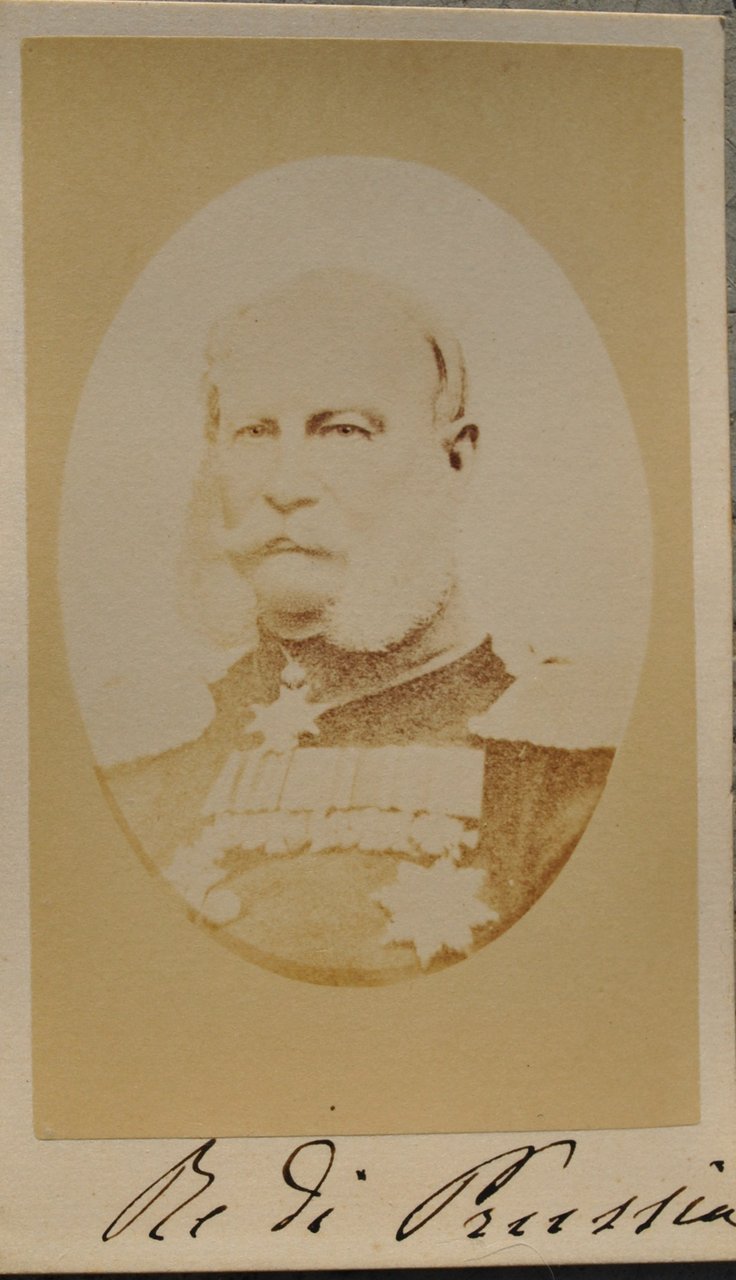 Re di Prussia Guglielmo I albumina formato carte da visite …