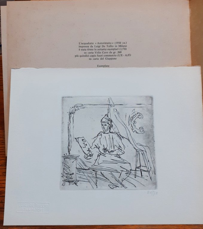 Renato Birolli "Metamorfosi" Calleria Martano con acquaforte 1976