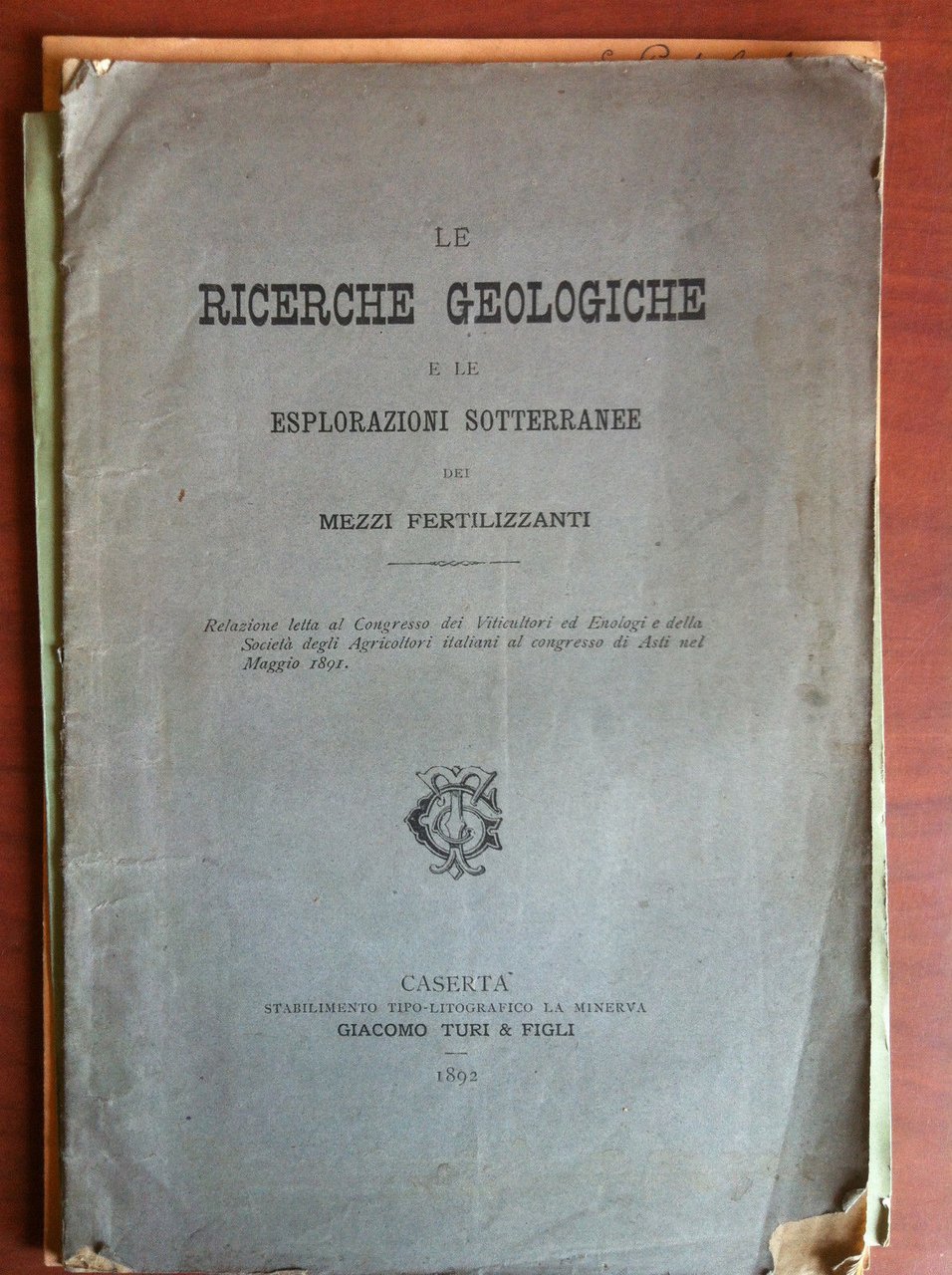 Ricerche geologiche ed esplorazioni sotterranee mezzi fertilizzanti 1892 E14011