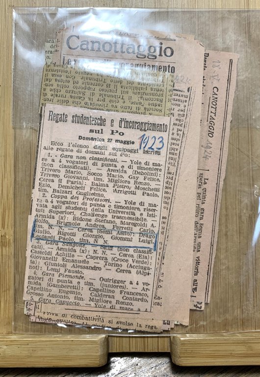 Ritagli di rassegna stampa Regate Torinesi 1923/24/25 | Immagine Gallery 2