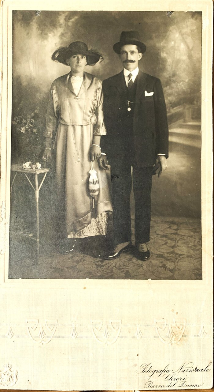 Ritratto fotografico Chierese su carta ai sali d'argento 1911