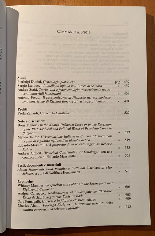 Rivista di Storia della Filosofia. Trimestrale fondato da Mario Dal …