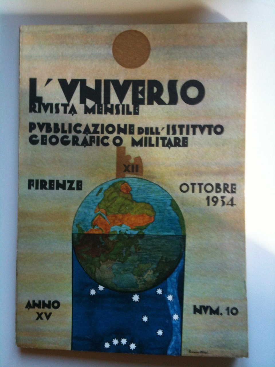 Rivista L'Universo n^ 10 ottobre 1934