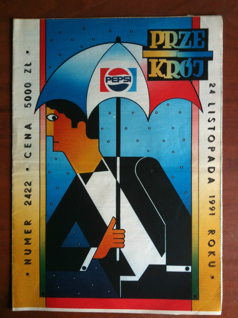 Rivista polacca Prze Kroj nr 2422 - 1991 pubblicità Pepsi